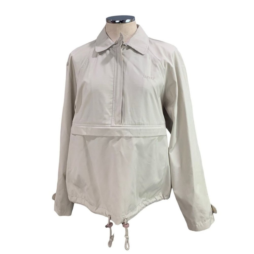 Small LizGolf Women's Tan Pullover Golf Windbreaker Jacket Half Zip